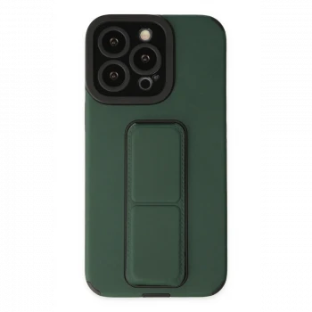 Apple iPhone 14 Pro Kılıf Mega Standlı Silikon - Yeşil