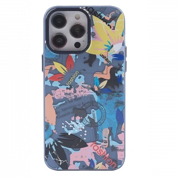 Apple iPhone 14 Pro Kılıf Prada Desenli Kapak - Prada Pembe - 1
