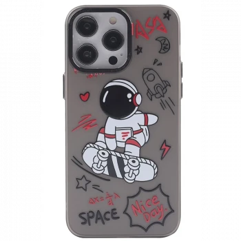 Apple iPhone 14 Pro Kılıf Prada Desenli Kapak - Prada Siyah - 1