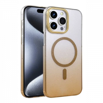 Apple iPhone 14 Pro Max Glossy Magsafe Kapak - Çöl Titanyum