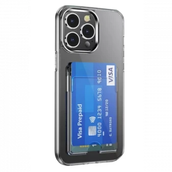 Apple iPhone 14 Pro Max Kılıf Kart Şeffaf Silikon - Şeffaf