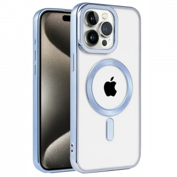Apple iPhone 14 Pro Max Kılıf Kronos Magsafe Kapak - Sierra Blue