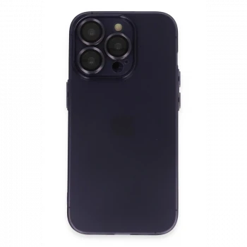 Apple iPhone 14 Pro Max Kılıf Luko Lens Silikon - Derin Mor