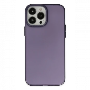 Apple iPhone 14 Pro Max Kılıf Modos Metal Kapak - Mor