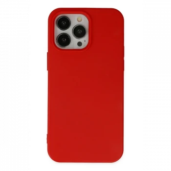 Apple iPhone 14 Pro Max Kılıf Nano içi Kadife Silikon - Kırmızı