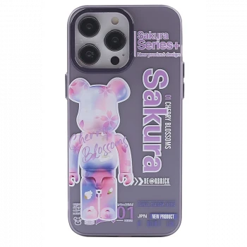 Apple iPhone 14 Pro Max Kılıf Prada Desenli Kapak - Prada Mor - 1