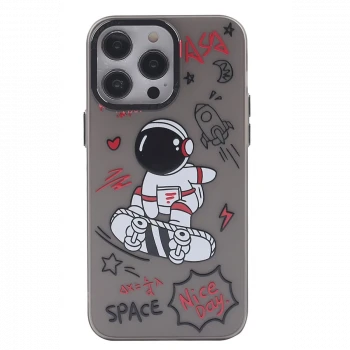 Apple iPhone 14 Pro Max Kılıf Prada Desenli Kapak - Prada Siyah - 1