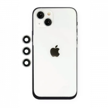 Apple iPhone 14 Shine Kamera Lens - Gümüş