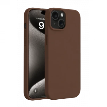 Apple iPhone 15 Kılıf First Silikon - Kahverengi