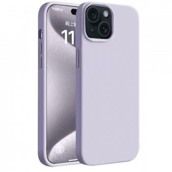 Apple iPhone 15 Kılıf First Silikon - Lila