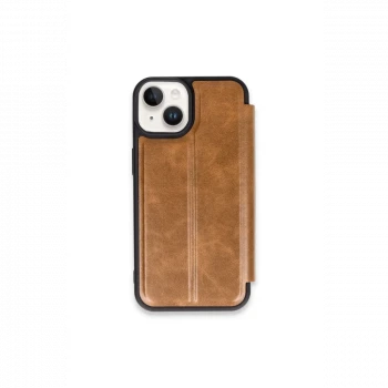 Apple iPhone 15 Kılıf Flip Cover - Taba