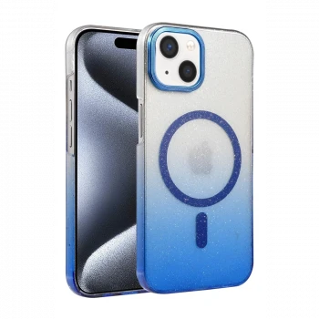 Apple iPhone 15 Plus Glossy Magsafe Kapak - Mavi
