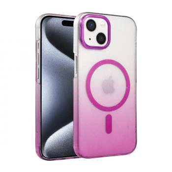 Apple iPhone 15 Plus Glossy Magsafe Kapak - Mor