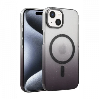 Apple iPhone 15 Plus Glossy Magsafe Kapak - Siyah