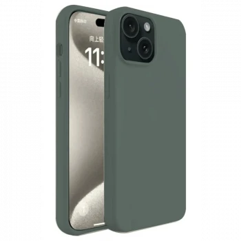 Apple iPhone 15 Plus Kılıf First Silikon - Koyu Yeşil