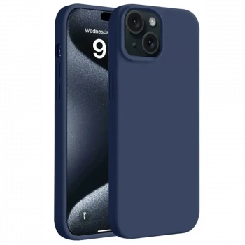 Apple iPhone 15 Plus Kılıf First Silikon - Lacivert