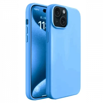Apple iPhone 15 Plus Kılıf First Silikon - Mavi