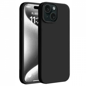 Apple iPhone 15 Plus Kılıf First Silikon - Siyah