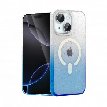 Apple iPhone 15 Plus Pummel Shiny Magsafe Kapak - Mavi
