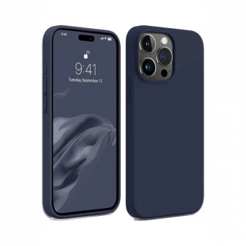 Apple iPhone 15 Pro Kılıf First Silikon - Lacivert