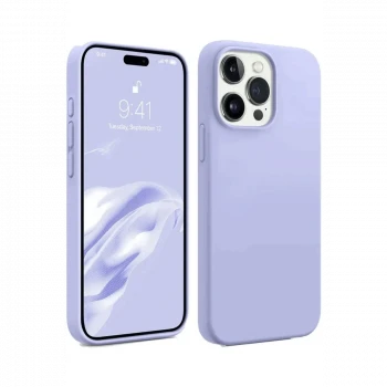 Apple iPhone 15 Pro Kılıf First Silikon - Lila