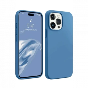 Apple iPhone 15 Pro Kılıf First Silikon - Mavi