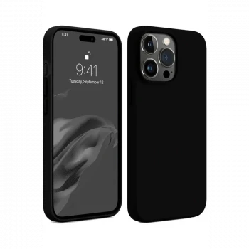 Apple iPhone 15 Pro Kılıf First Silikon - Siyah