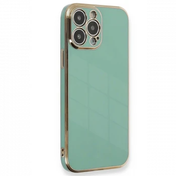 Apple iPhone 15 Pro Kılıf Volet Silikon - Açık Yeşil