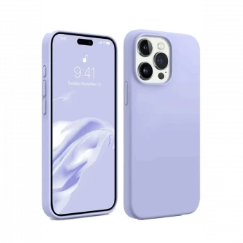 Apple iPhone 15 Pro Max Kılıf First Silikon - Lila