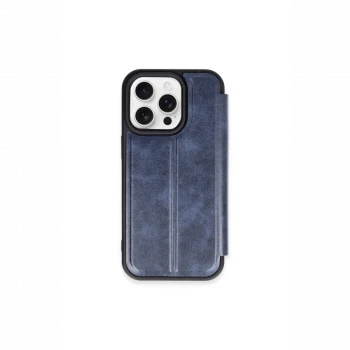 Apple iPhone 15 Pro Max Kılıf Flip Cover - Lacivert