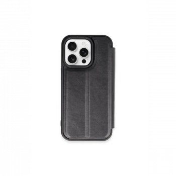 Apple iPhone 15 Pro Max Kılıf Flip Cover - Siyah