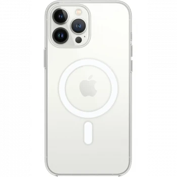 Apple iPhone 15 Pro Max Kılıf Magneticsafe Şeffaf Silikon - Şeffaf