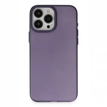 Apple iPhone 15 Pro Max Kılıf Modos Metal Kapak - Derin Mor