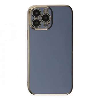 Apple iPhone 15 Pro Max Kılıf Volet Silikon - Mavi