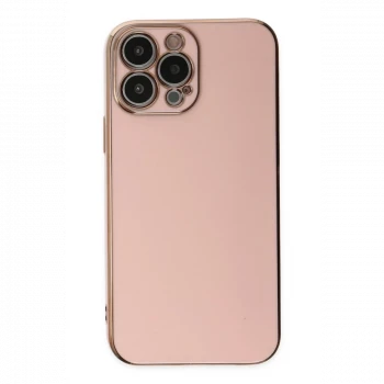 Apple iPhone 15 Pro Max Kılıf Volet Silikon - Pembe