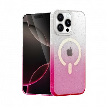 Apple iPhone 15 Pro Max Pummel Shiny Magsafe Kapak - Pembe