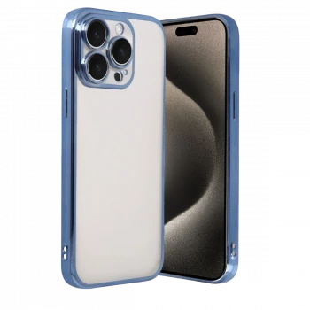 Apple iPhone 15 Pro Max Razer Lensli Silikon - Açık Mavi