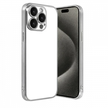 Apple iPhone 15 Pro Max Razer Lensli Silikon - Gümüş