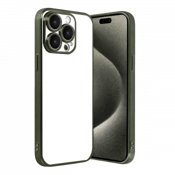 Apple iPhone 15 Pro Max Razer Lensli Silikon - Yeşil