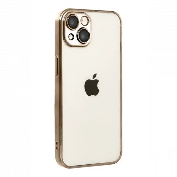 Apple iPhone 15 Razer Lensli Silikon - Çöl Titanyum