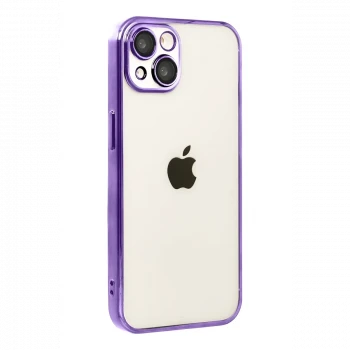 Apple iPhone 15 Razer Lensli Silikon - Mor