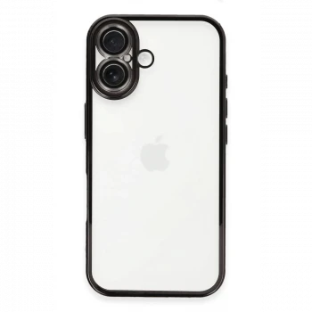 Apple iPhone 16 Kılıf Razer Lensli Silikon - Siyah