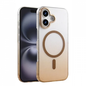 Apple iPhone 16 Plus Glossy Magsafe Kapak - Çöl Titanyum