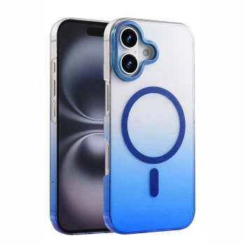 Apple iPhone 16 Plus Glossy Magsafe Kapak - Mavi