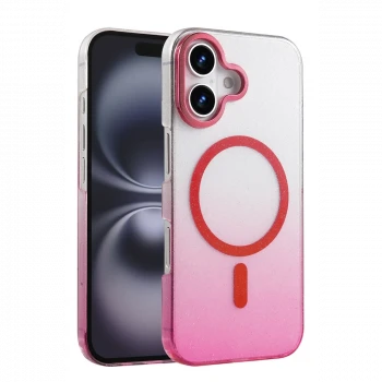 Apple iPhone 16 Plus Glossy Magsafe Kapak - Pembe
