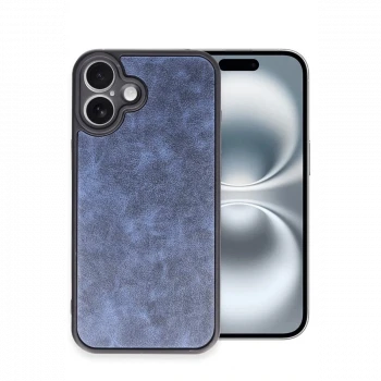 Apple iPhone 16 Plus Kılıf Aras Deri Kapak - Lacivert