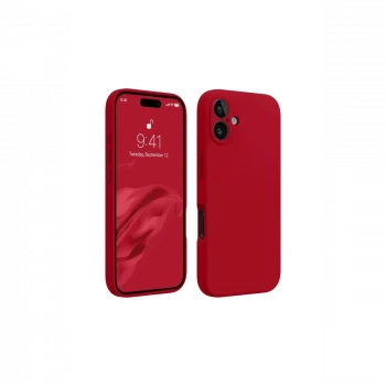 Apple iPhone 16 Plus Kılıf First Silikon - Kırmızı