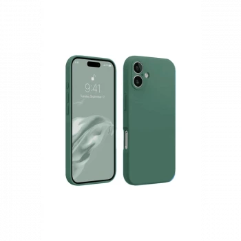 Apple iPhone 16 Plus Kılıf First Silikon - Koyu Yeşil