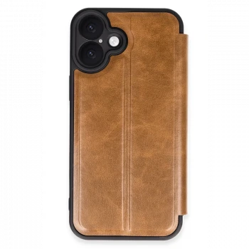 Apple iPhone 16 Plus Kılıf Flip Cover - Taba