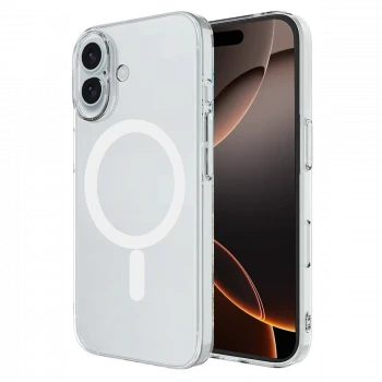 Apple iPhone 16 Plus Kılıf Magneticsafe Şeffaf Silikon - Şeffaf
